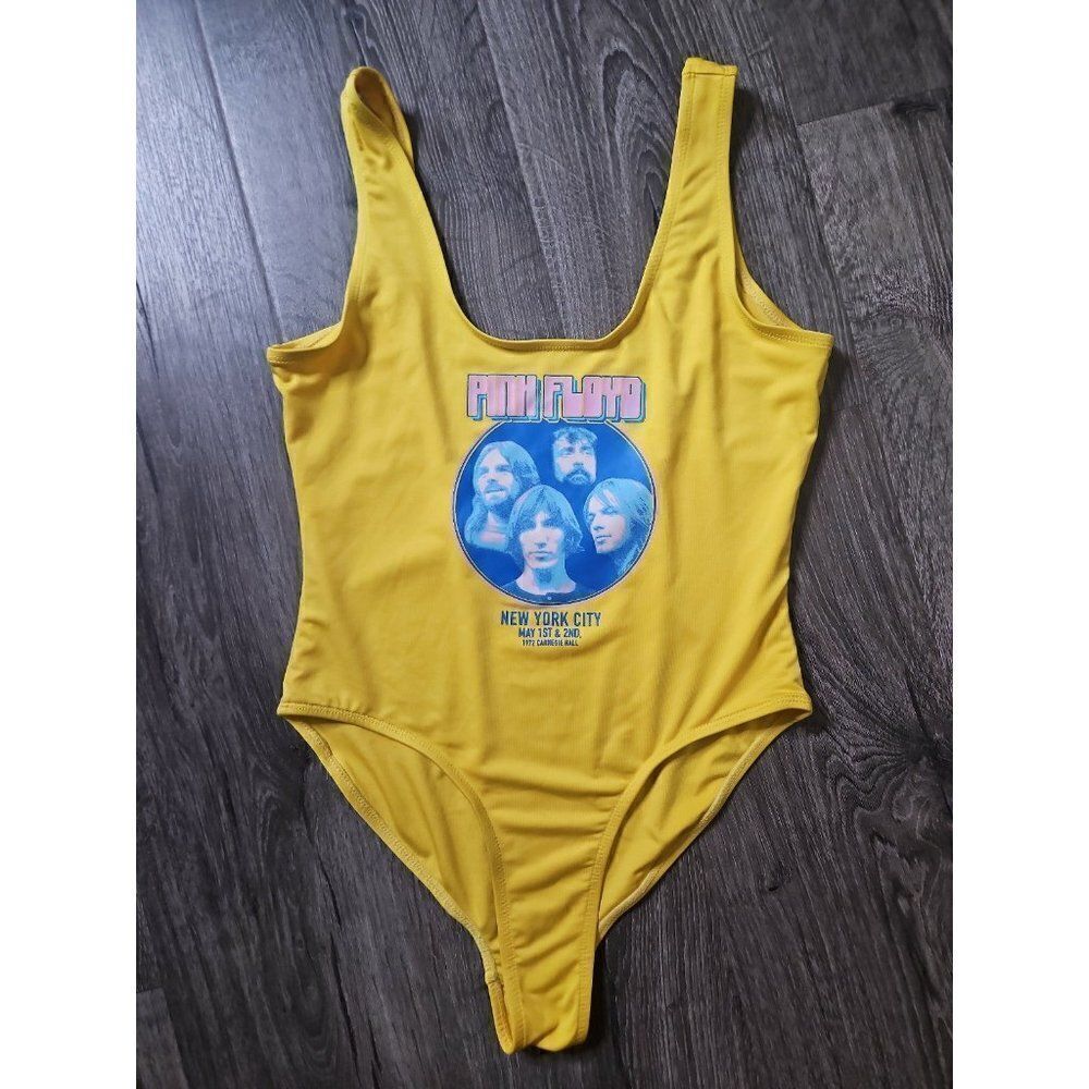 Pink Floyd High-cut Cheeky One-Piece Bathingsuit Women's Size Medium